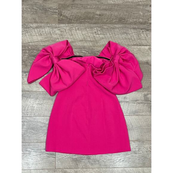 TOCCIN Bow Sleeve Pink Mini Dress size 2 - Picture 13 of 16